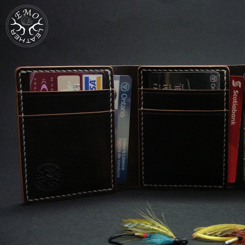 Vertical Trifold Wallet Pattern | EmoLeather Patterns | Quality DIY Leather Patterns