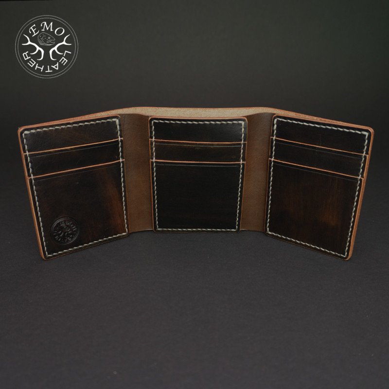 Vertical Trifold Wallet Pattern | EmoLeather Patterns | Quality DIY Leather Patterns