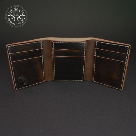 Vertical Trifold Wallet Pattern | EmoLeather Patterns | Quality DIY Leather Patterns
