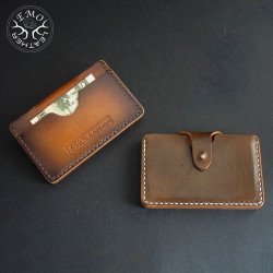 Horizontal Money Pocket Card Holder Pattern | EmoLeather Patterns | Quality DIY Leather Patterns